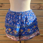 Blue Boho Shorts