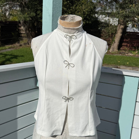 Diamante Bow Top