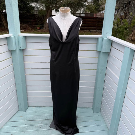 Black Satin Gown