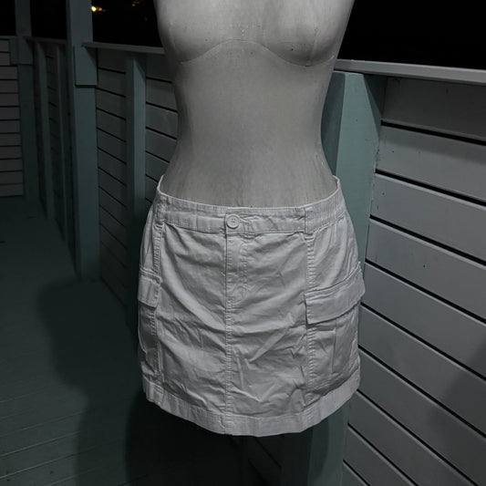 White Cargo Skirt