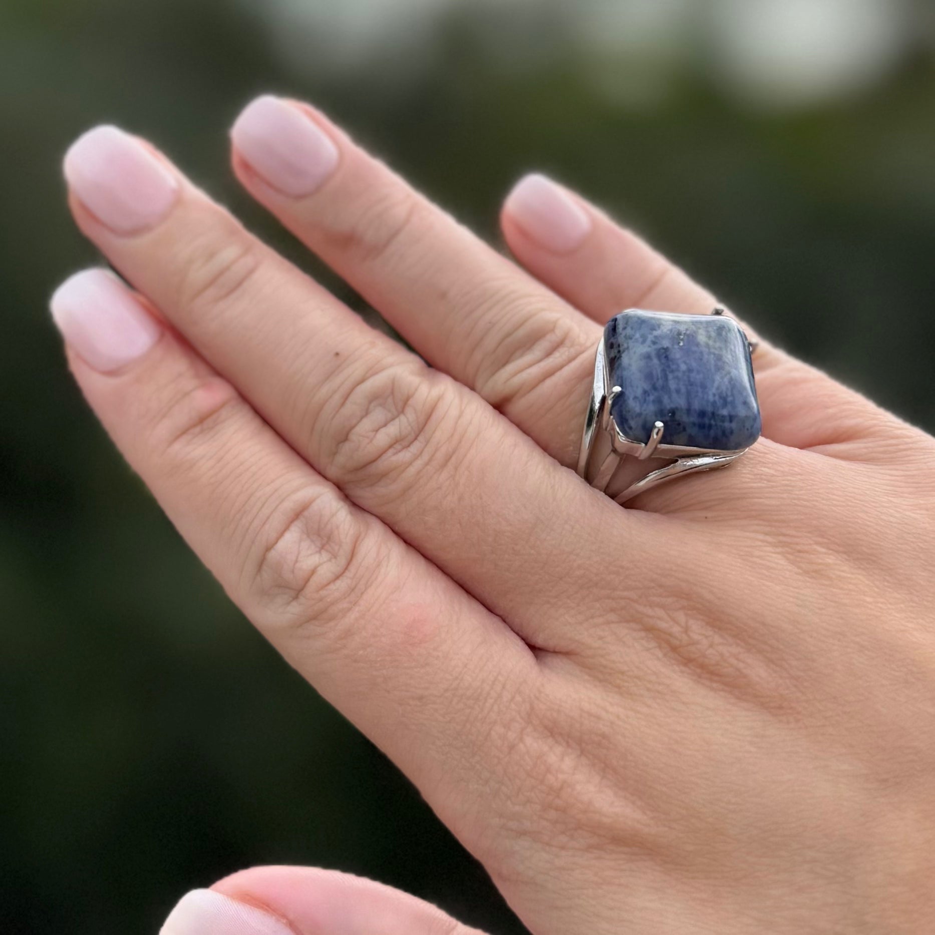 Sodalite Crystal Ring