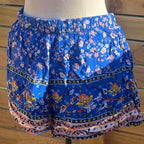 Blue Boho Shorts