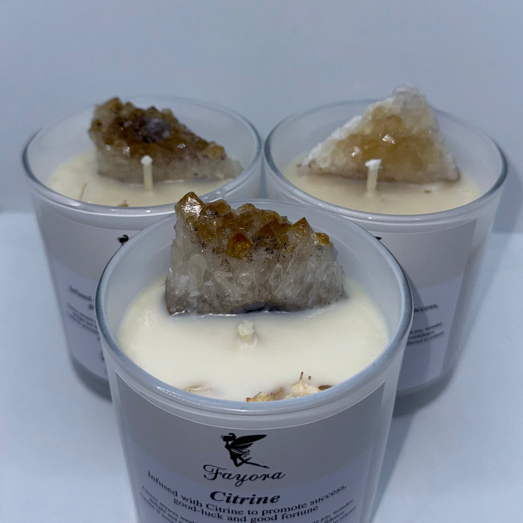 Citrine Crystal Candle