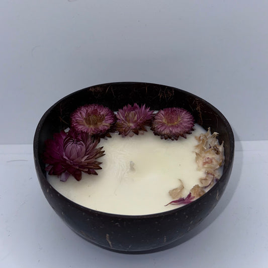 Purple Floral Coconut Candle