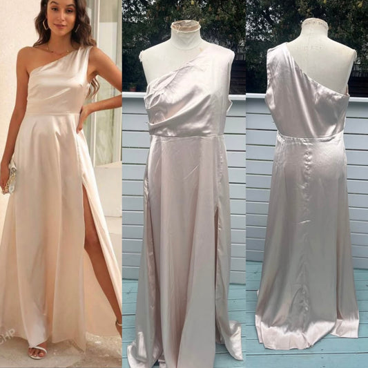 Champgne Satin Gown