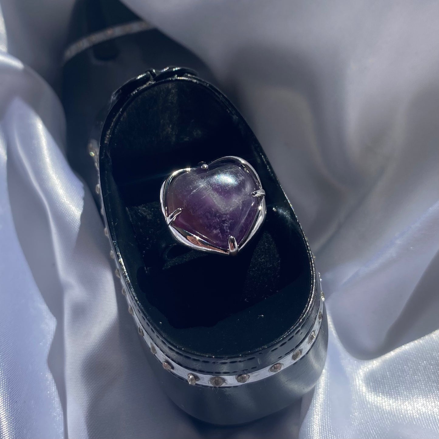 Amethyst Heart Ring