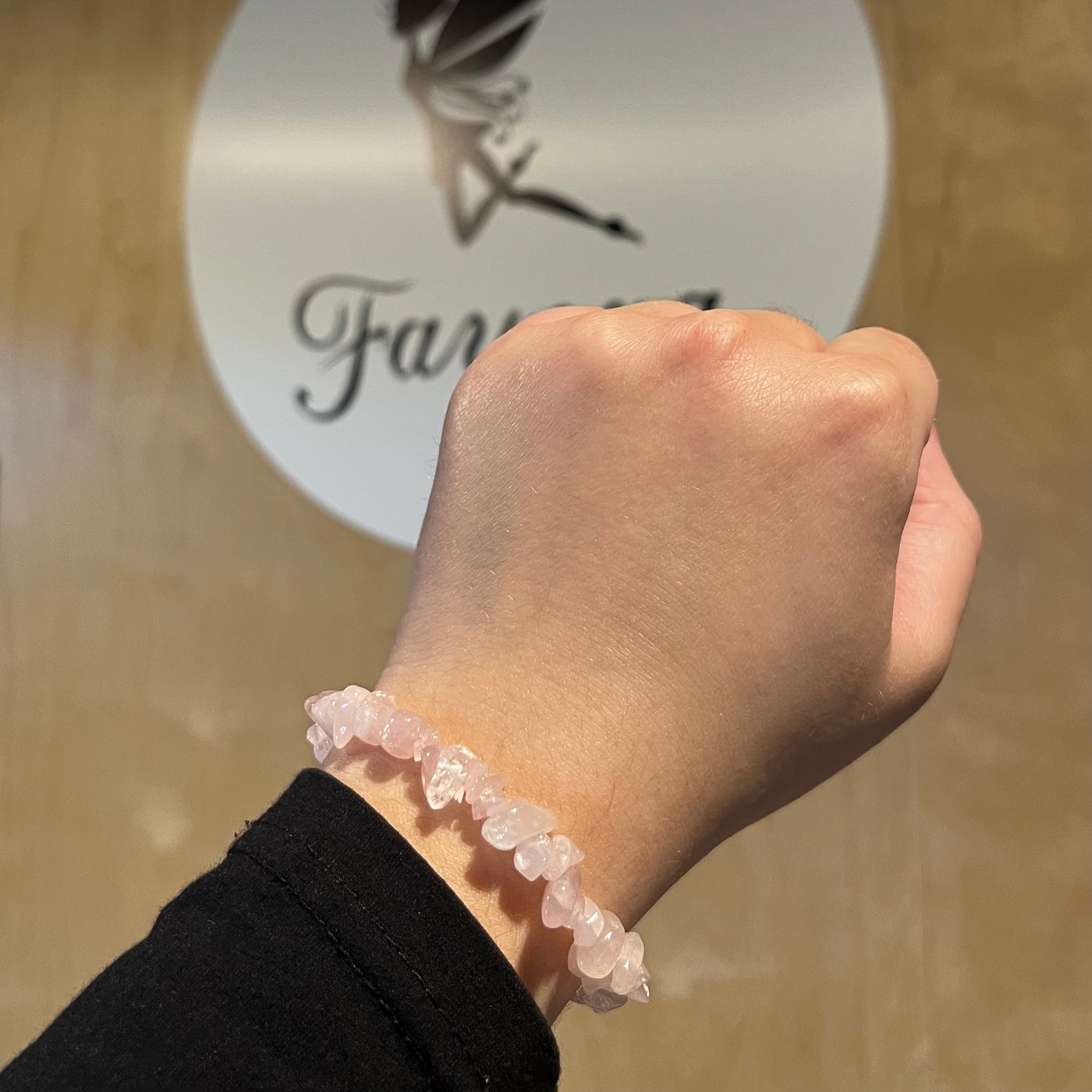 Rose Quartz Chip Bracelet