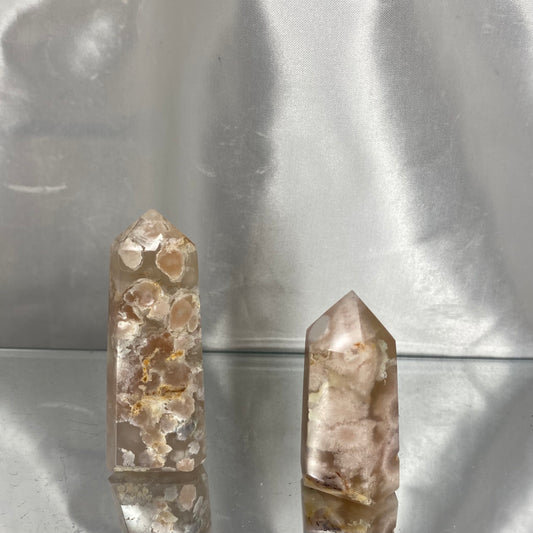 Flower Agate Crystal Point