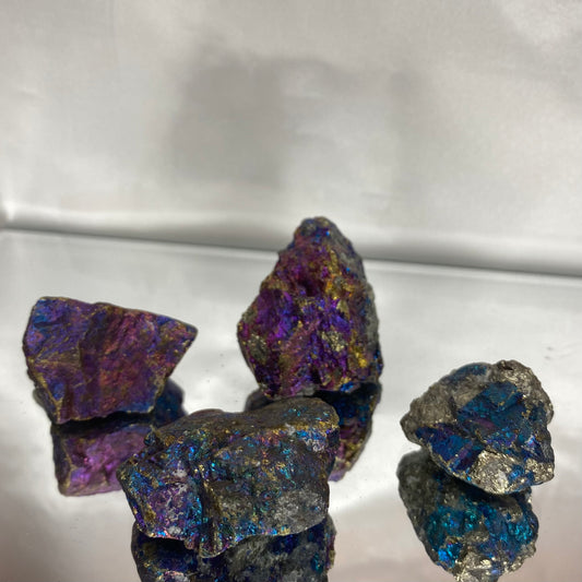 Titanium Coated Pyrite Crystal