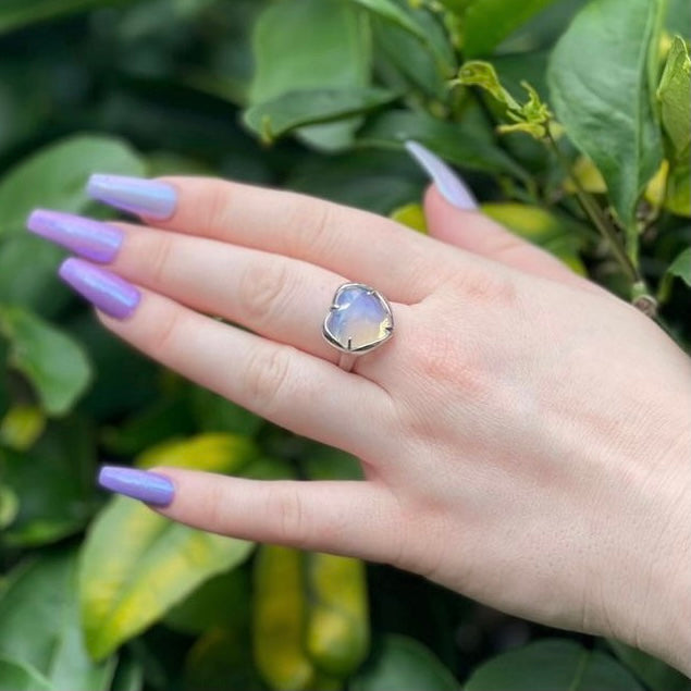 Opalite Heart Ring