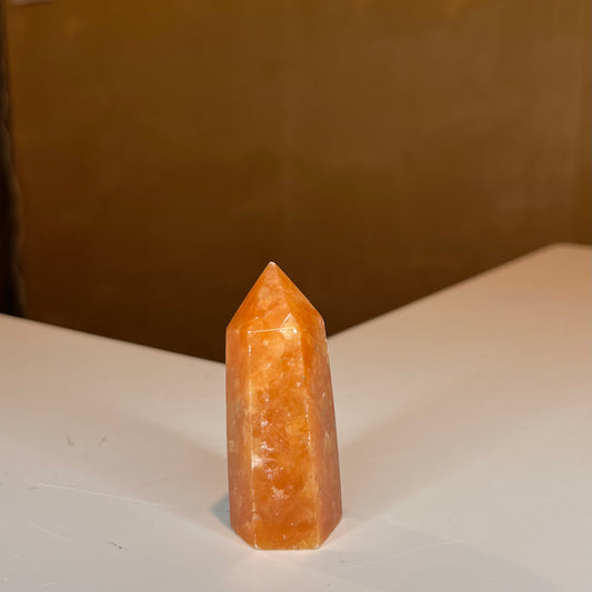Orange Calcite Crystal Point