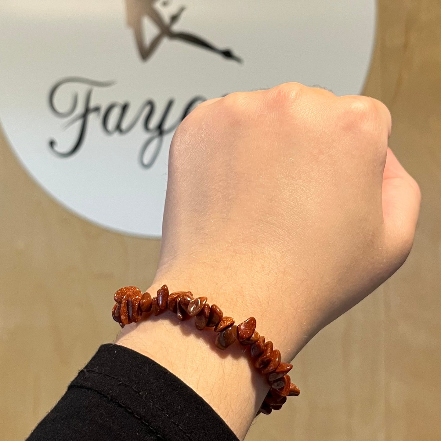 Goldstone Chip Bracelet