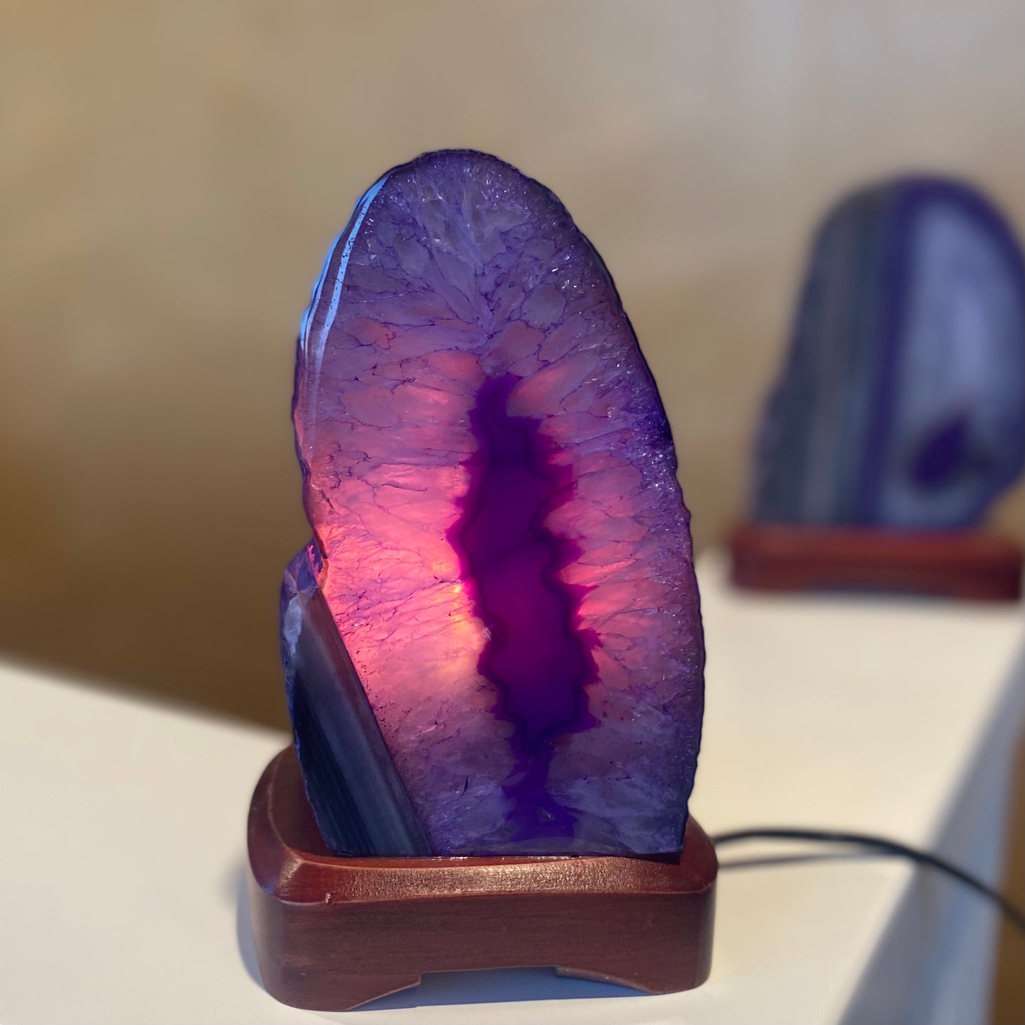 Purple Agate Lamp