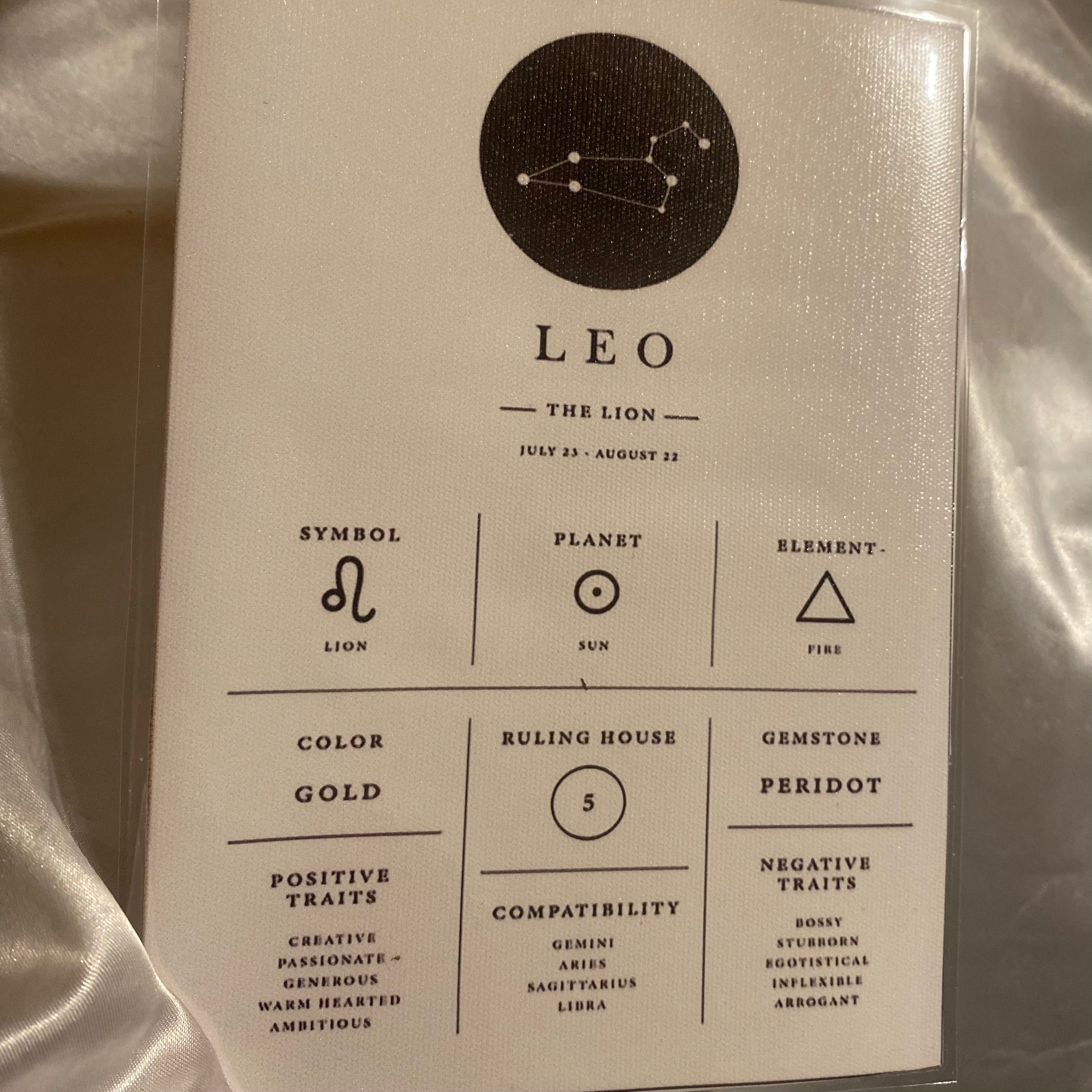 Leo Zodiac Chart