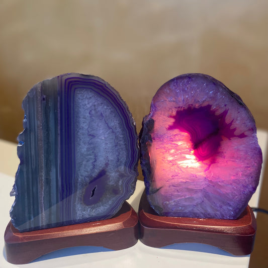 Purple Agate Lamp