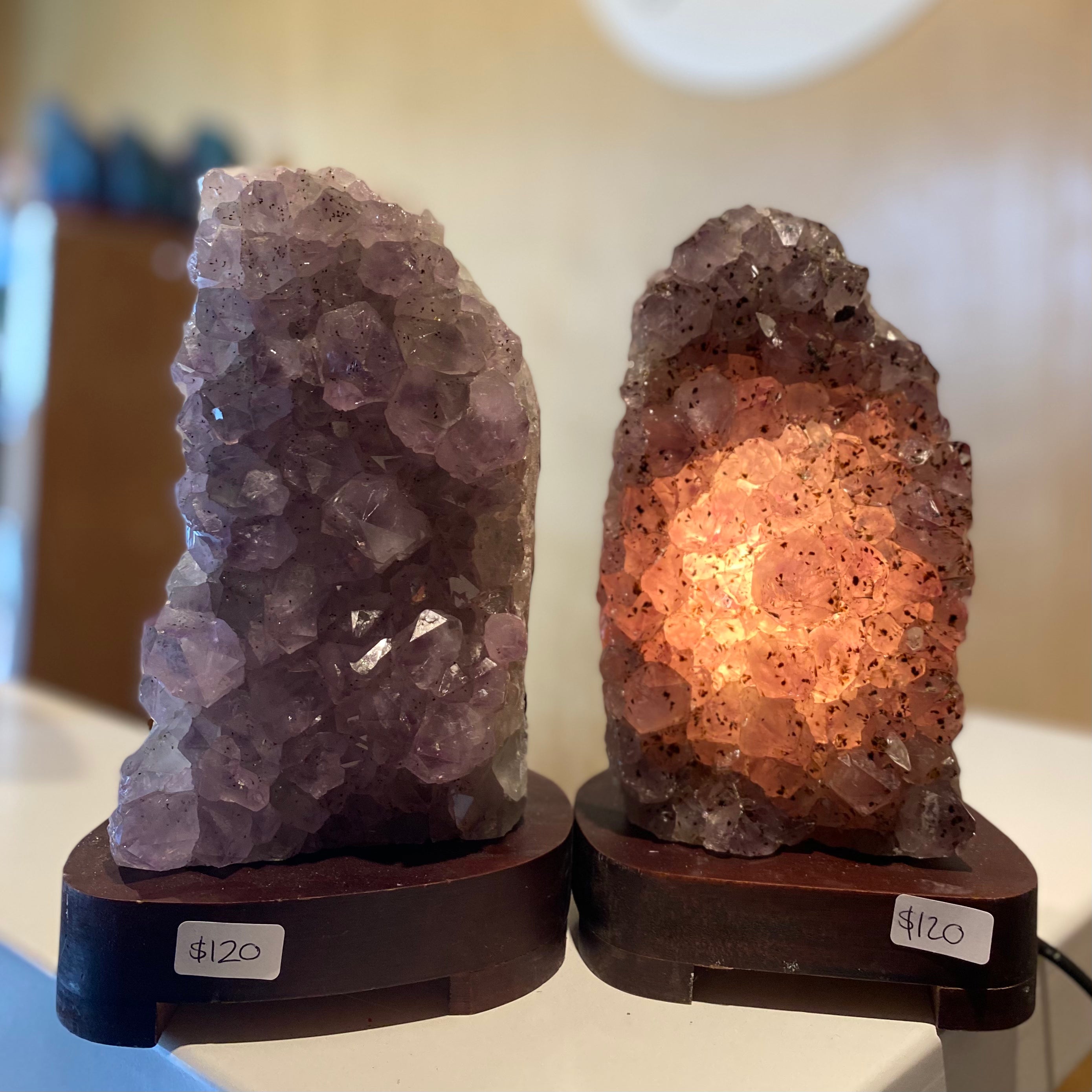 Amethyst Druze Lamp