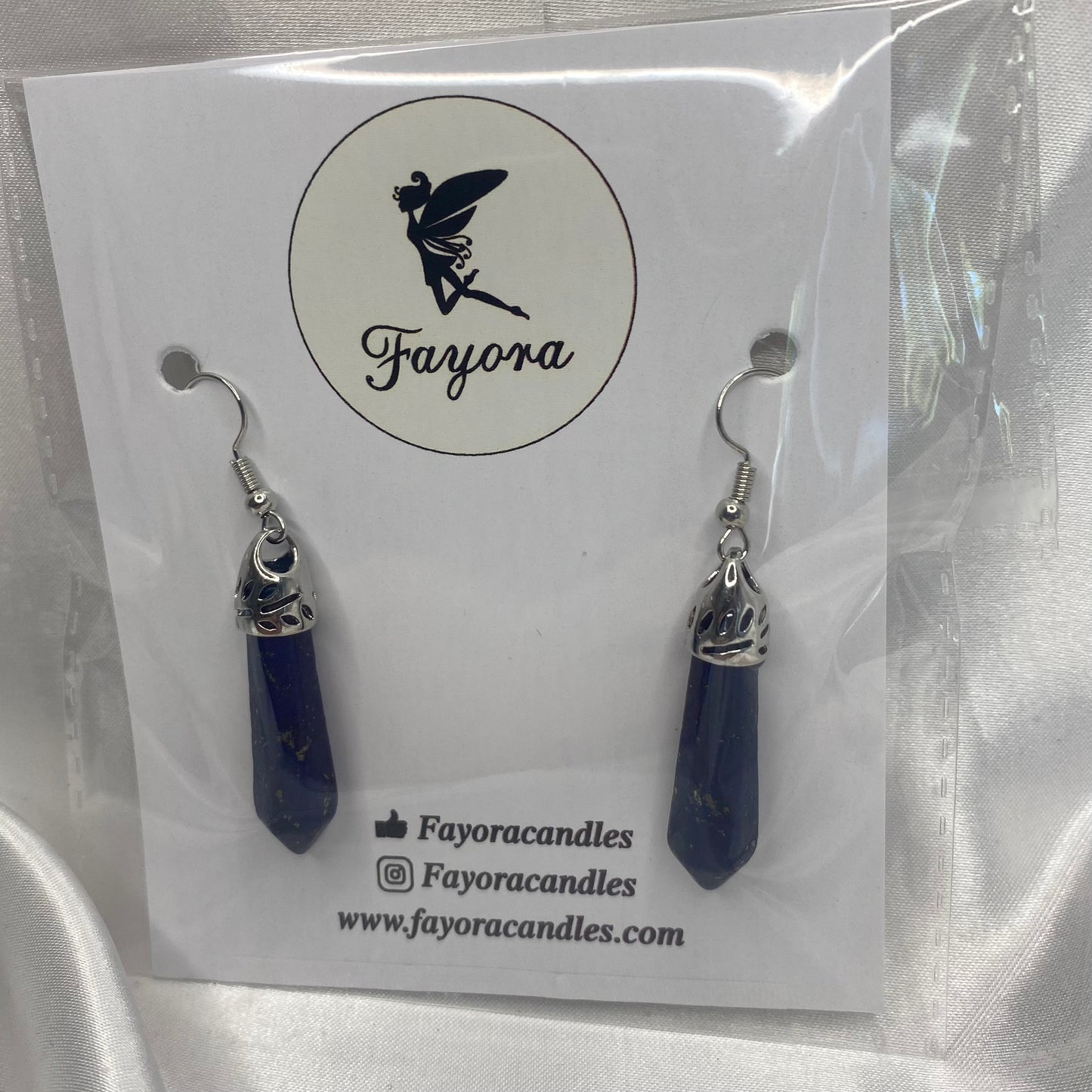 Lapis Lazuli Point Earrings