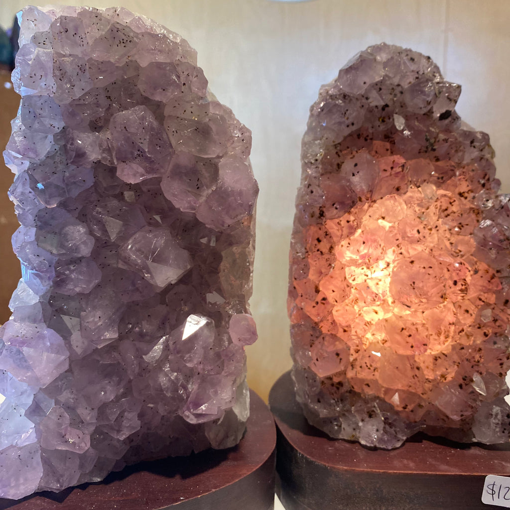 Amethyst Druze Lamp