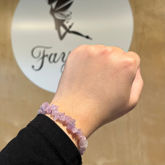 Light Purple Amethyst Chip Bracelet