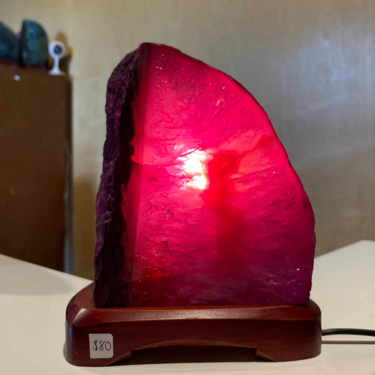 Pink Agate Lamp