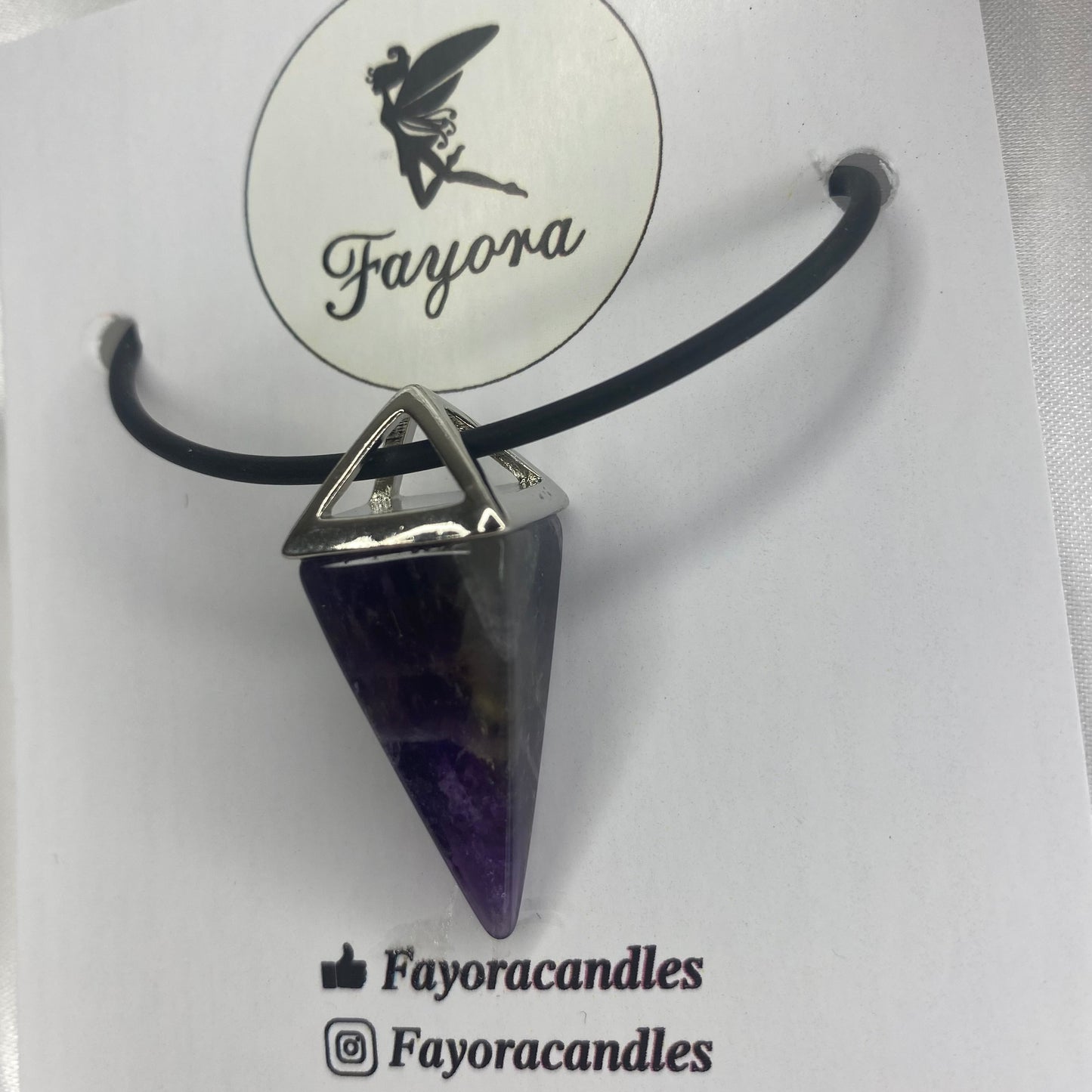 Amethyst Pyramid Necklace