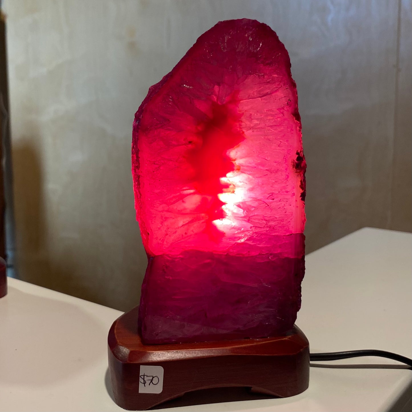 Pink Agate Lamp