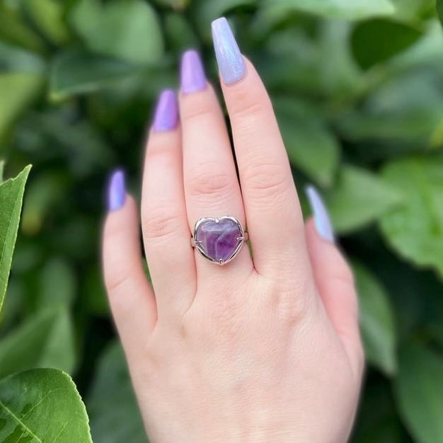 Amethyst Heart Ring