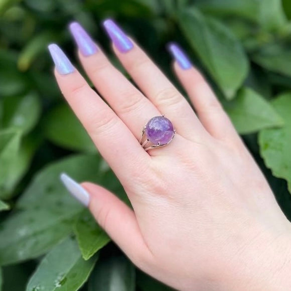 Amethyst Round Ring