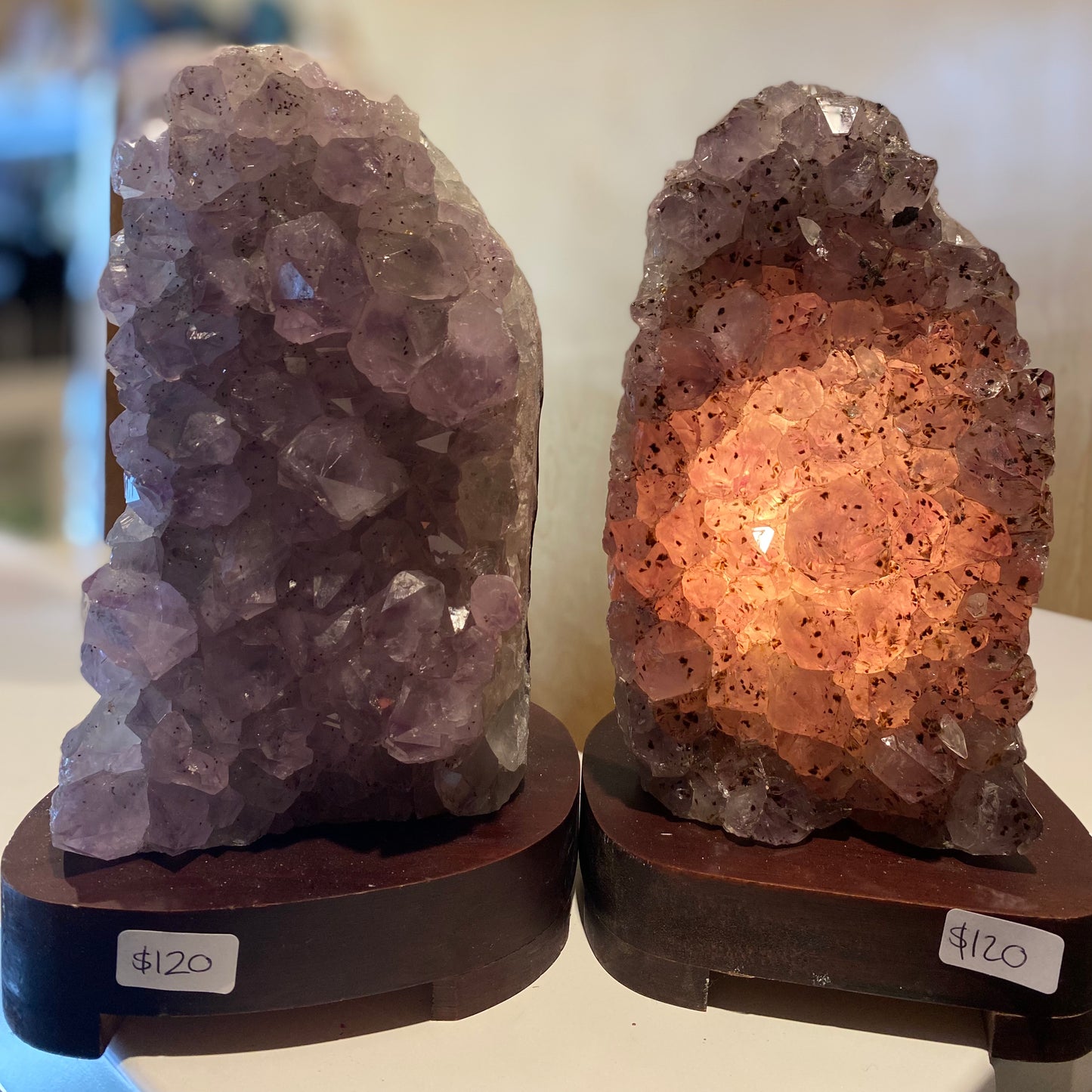 Amethyst Druze Lamp