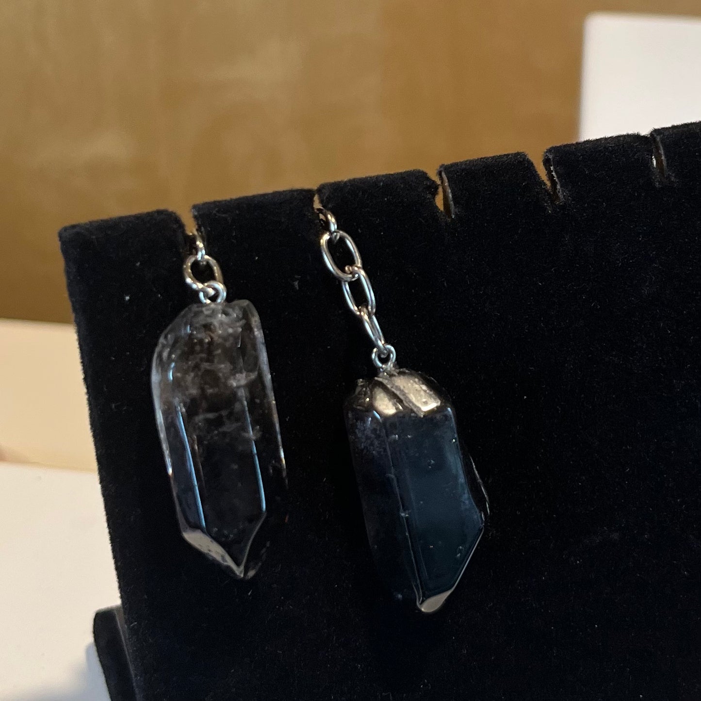 Smoky Quartz Point Keychain