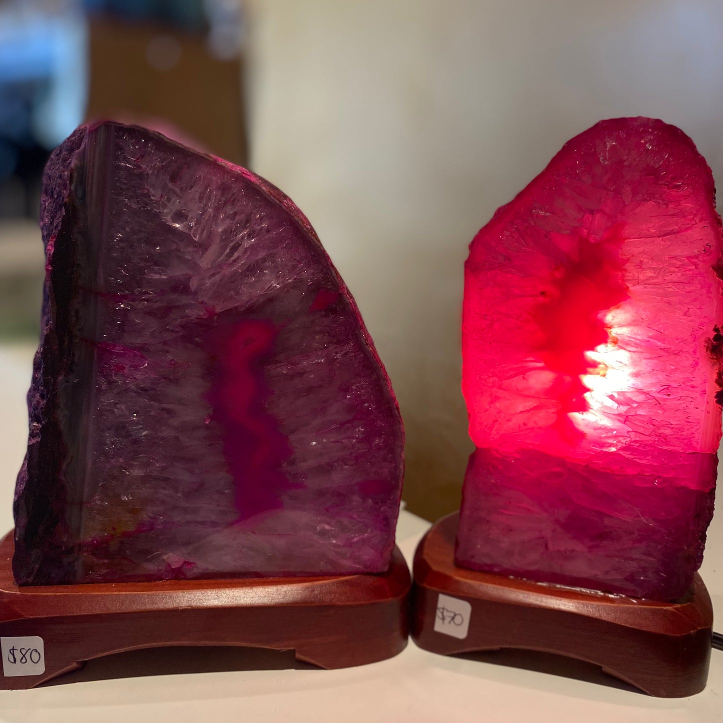 Pink Agate Lamp