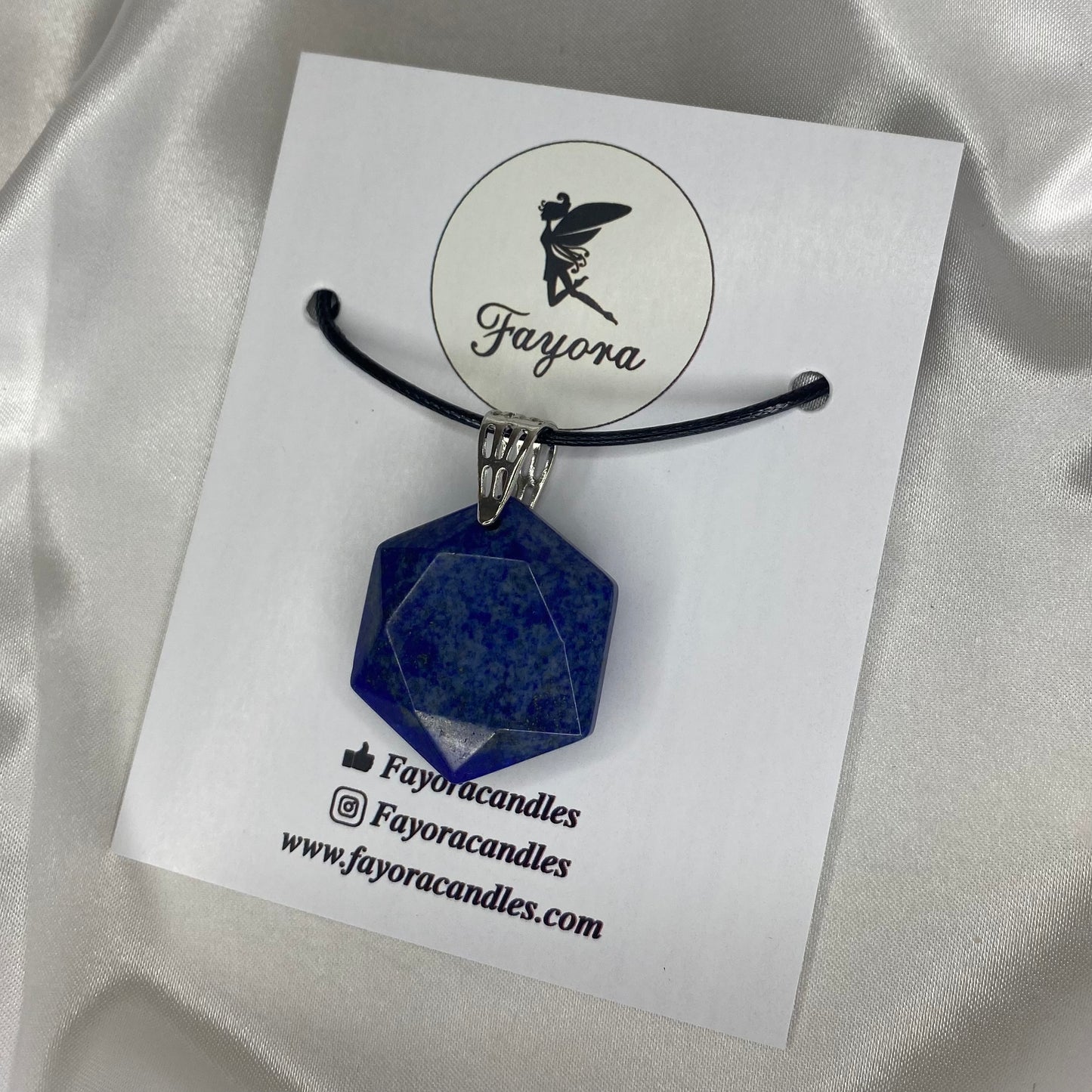 Lapis Lazuli Hexagon Necklace