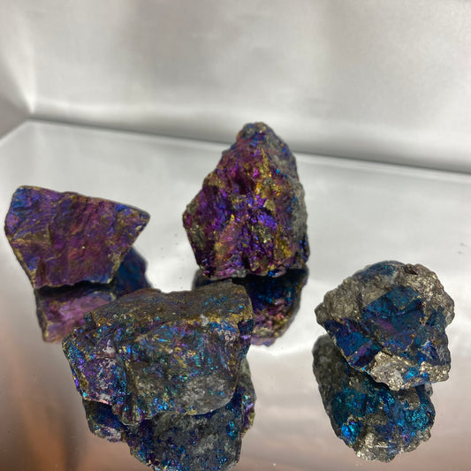 Titanium Coated Pyrite Crystal